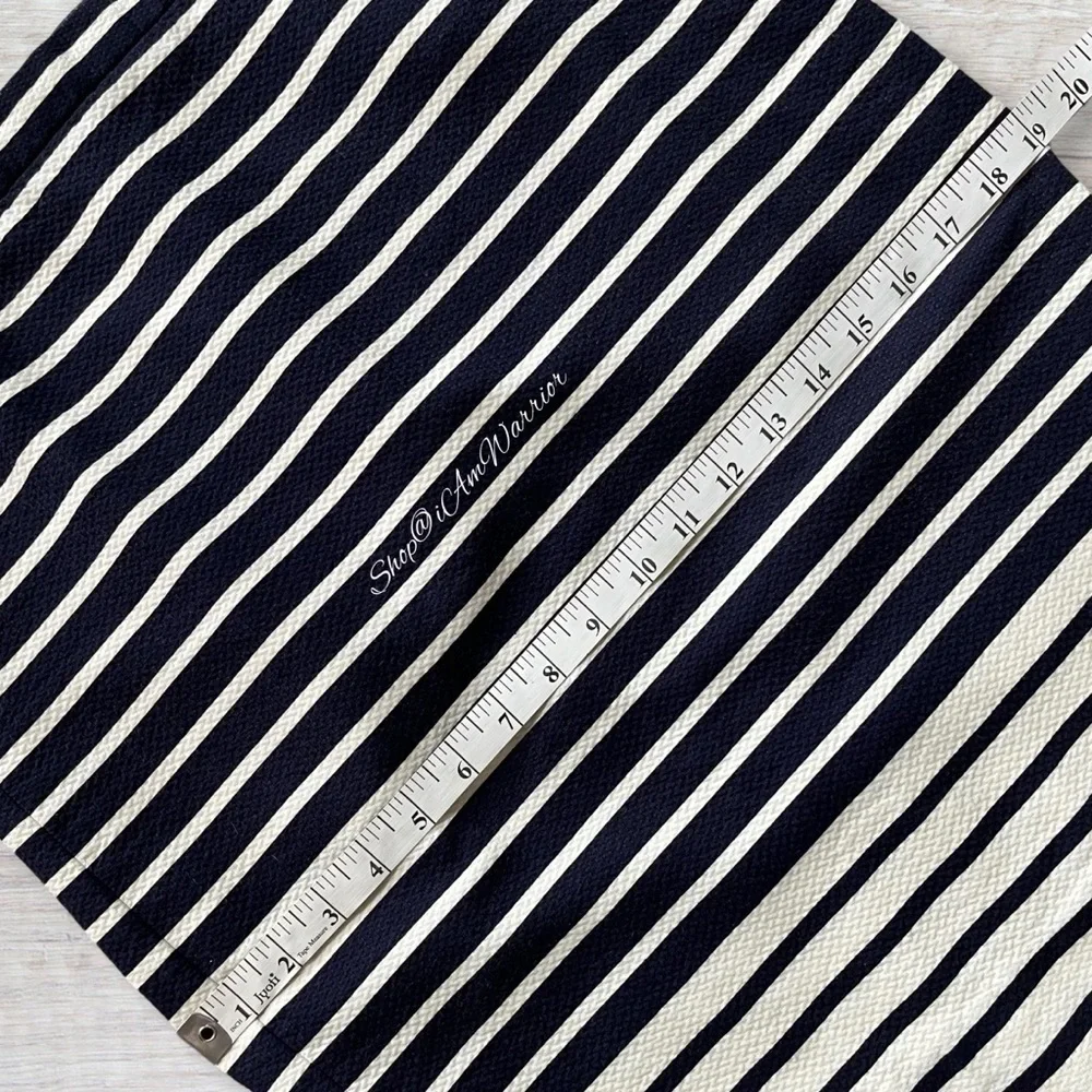 J.Crew navy & cream striped pencil skirt *shop@iamwarrior